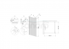 INVENA Kabina walk-in szkło ryflowane profil czarny 100 x 200 AK-32-105-S 